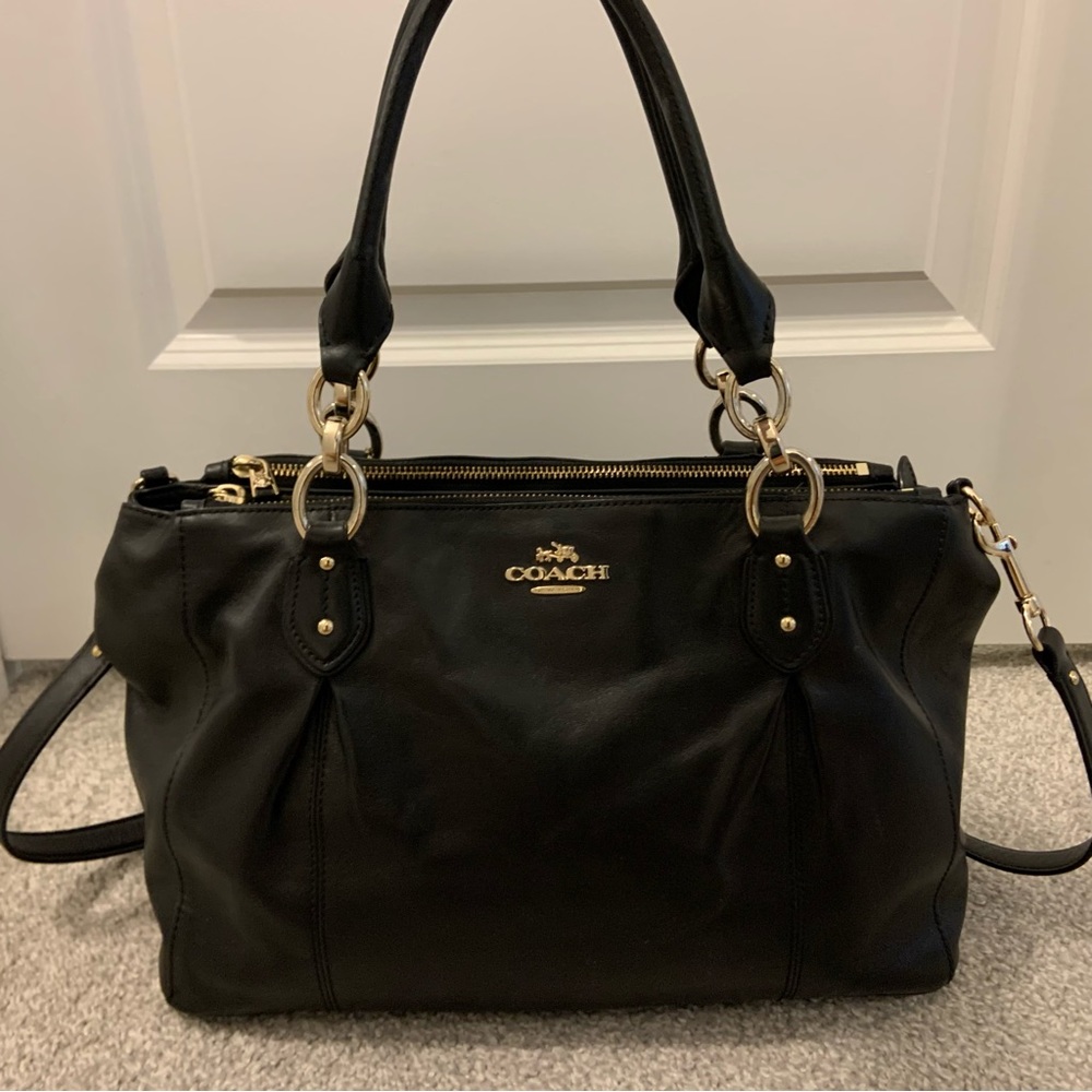 Black Leather Coach Purse